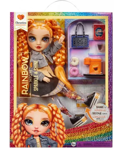 Rainbow high Sparkle & Shine Fashion bábika - Clementine (Orange)